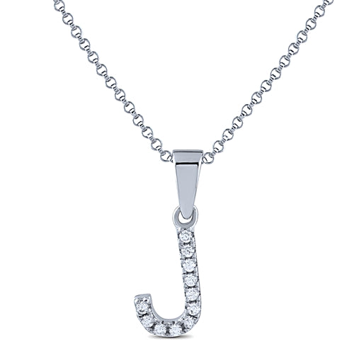 STERLING SILVER INITIAL NECKLACE WITH C/Z