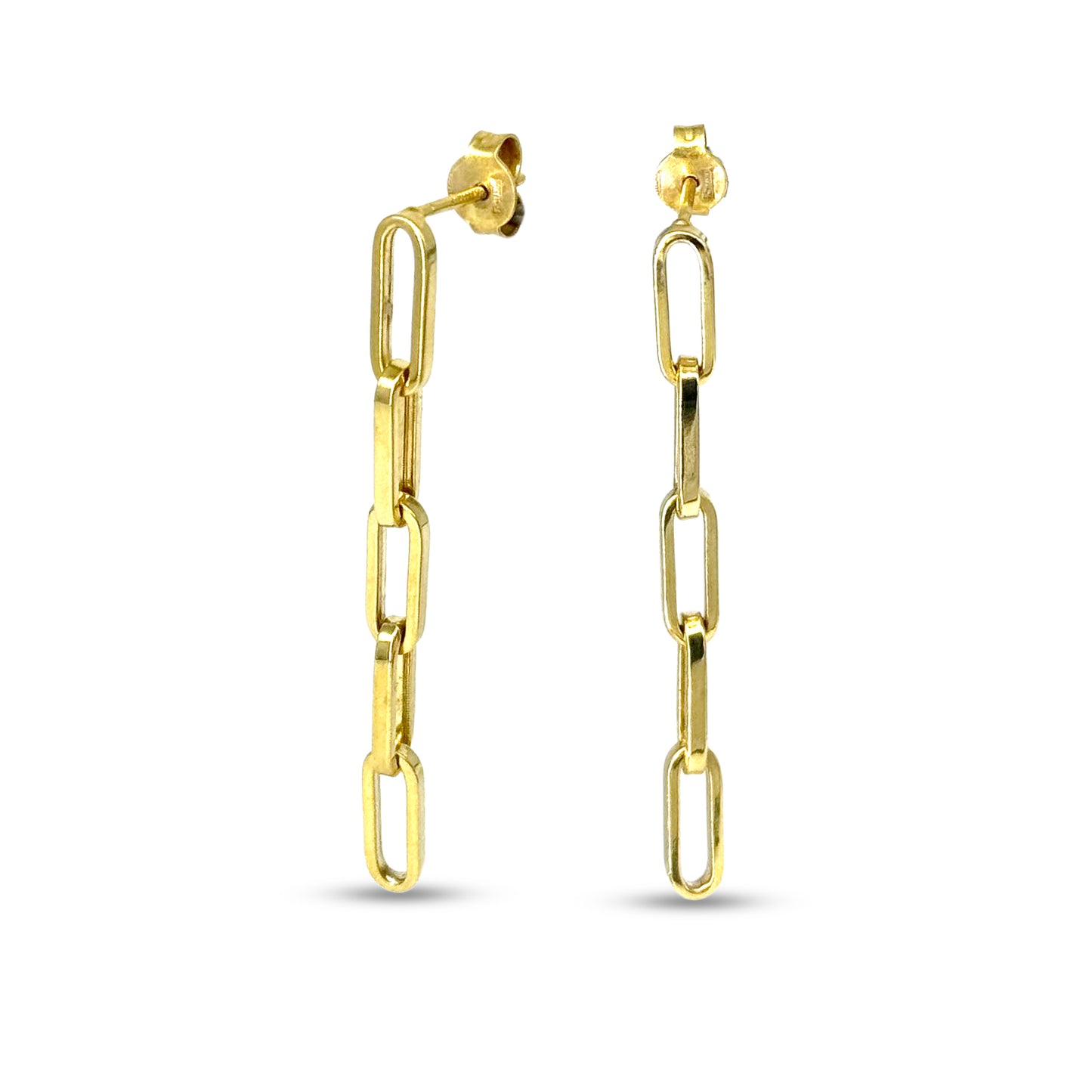 10K PAPER CLIP EARRINGS