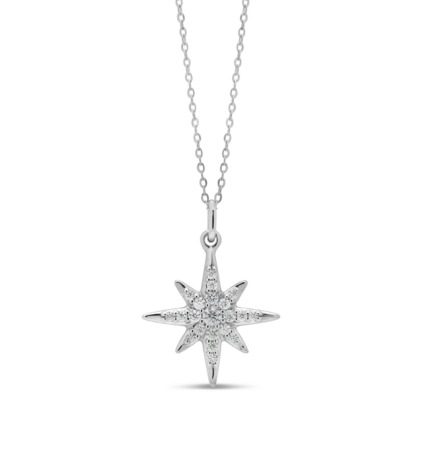 NORTH STAR DIAMOND PENDANT WITH CHAIN