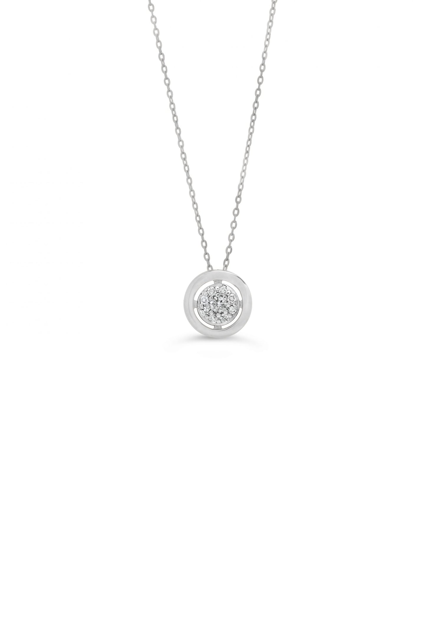 CIRCLE GOLD DIAMOND PENDANT WITH CHAIN