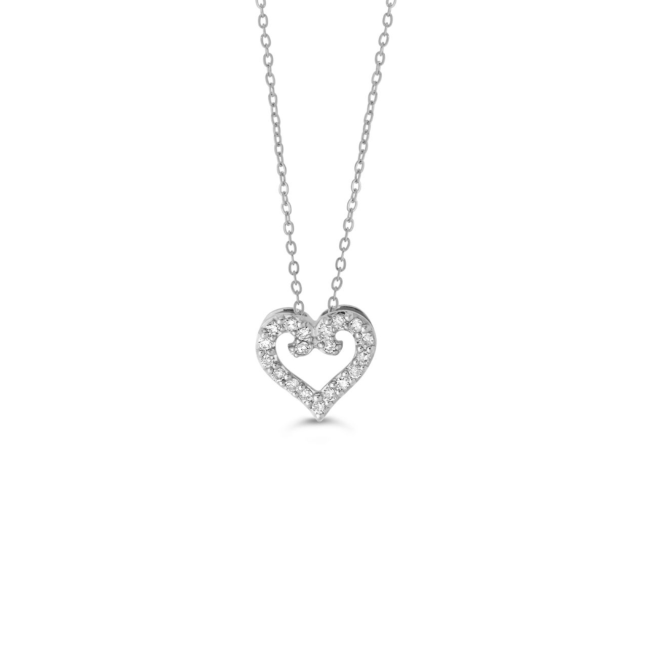 LOVE HEART DIAMOND PENDANT WITH CHAIN