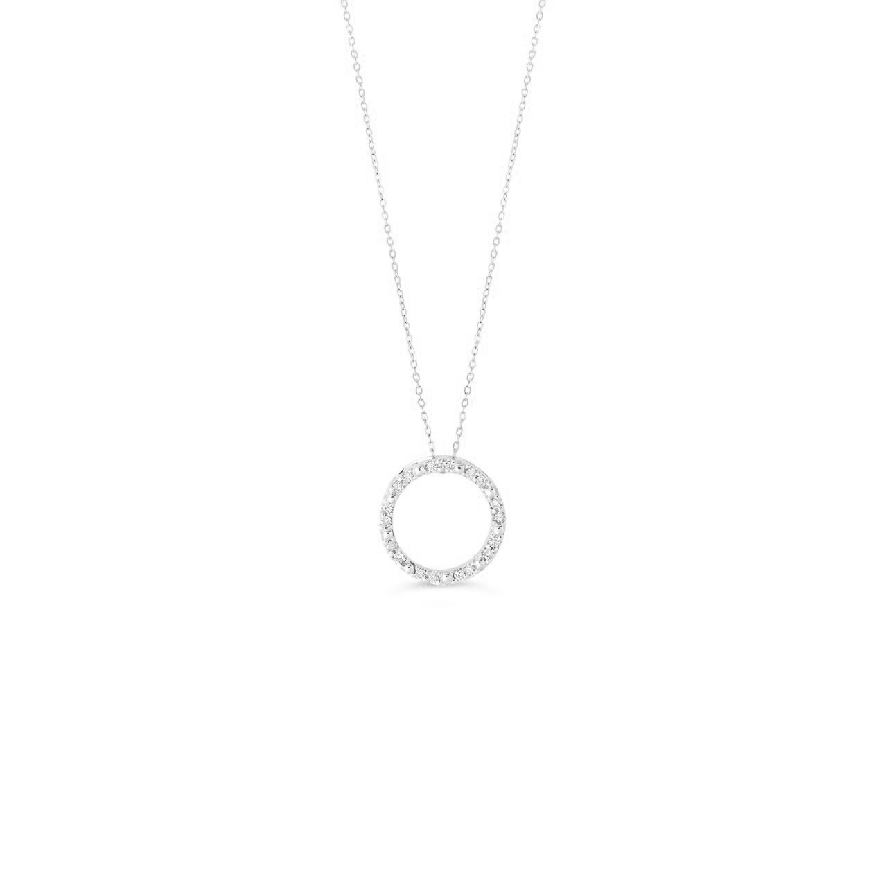 10K GOLD CIRCLE OF LIFE DIAMOND PENDANT WITH CHAIN