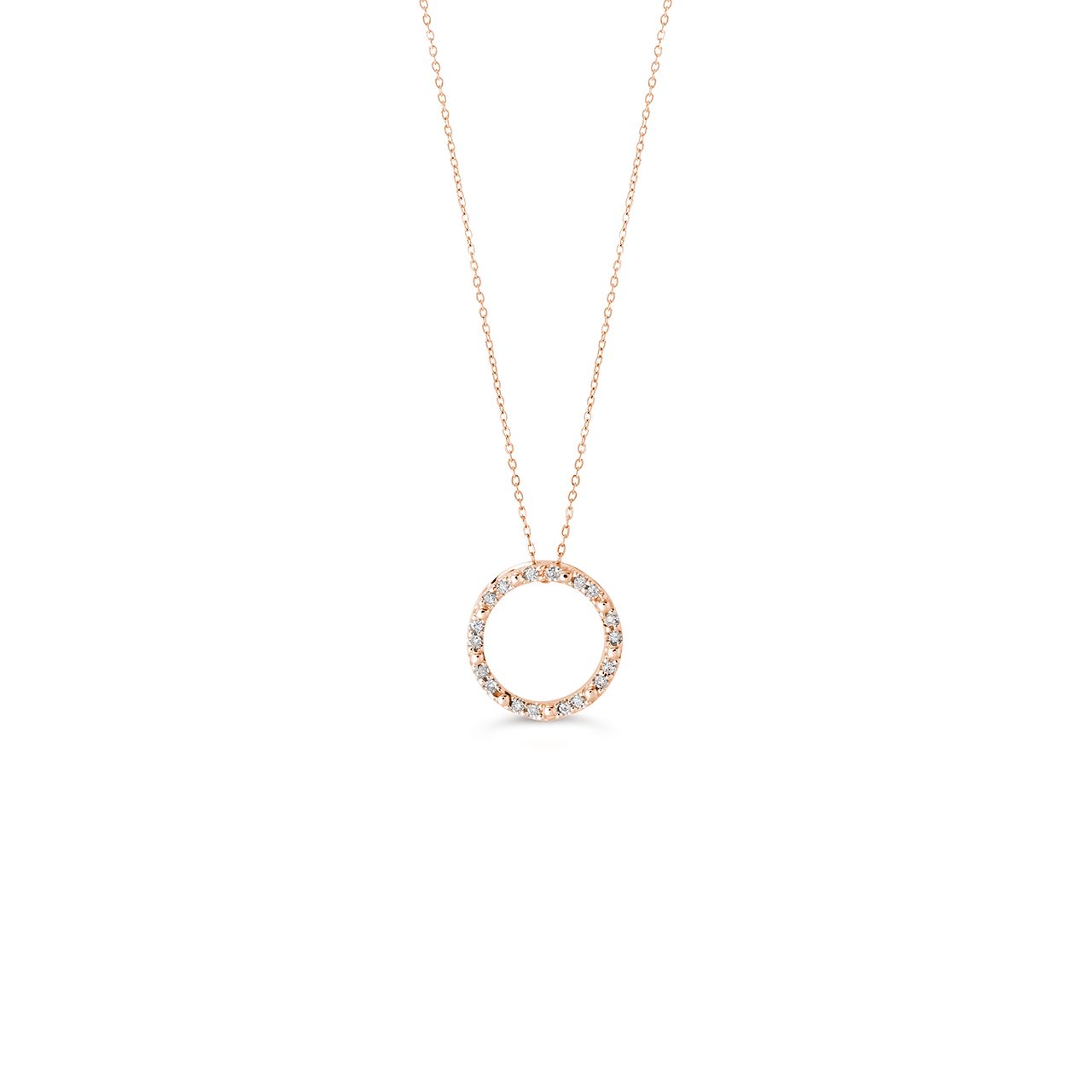 10K GOLD CIRCLE OF LIFE DIAMOND PENDANT WITH CHAIN