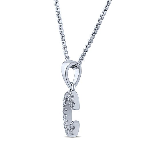 STERLING SILVER INITIAL NECKLACE WITH C/Z