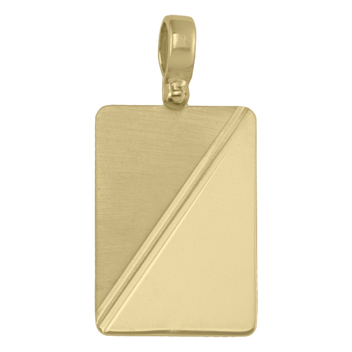 YELLOW GOLD FANCY TAG PENDANT
