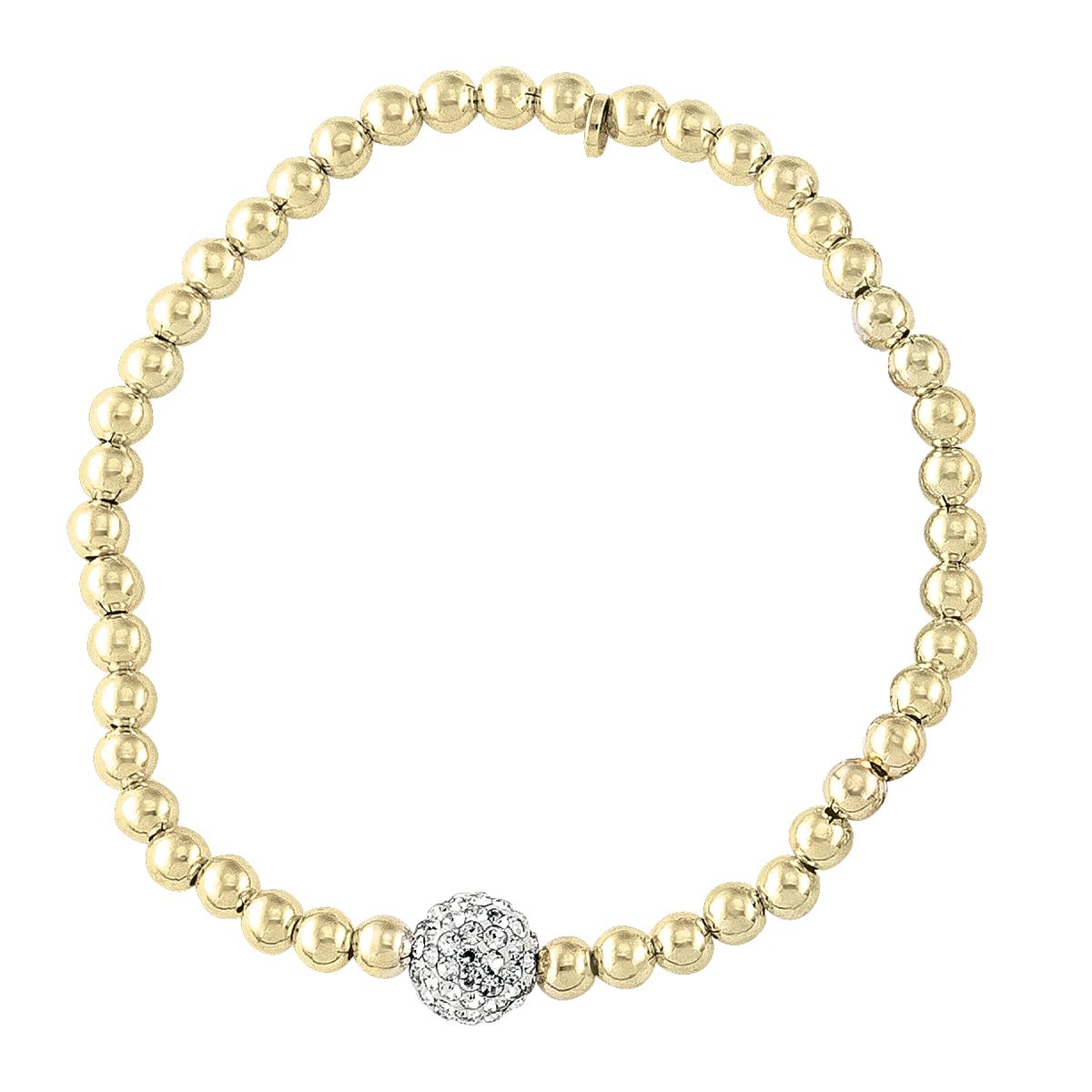 SILVER BALL BRACELET WITH C/Z BALL
