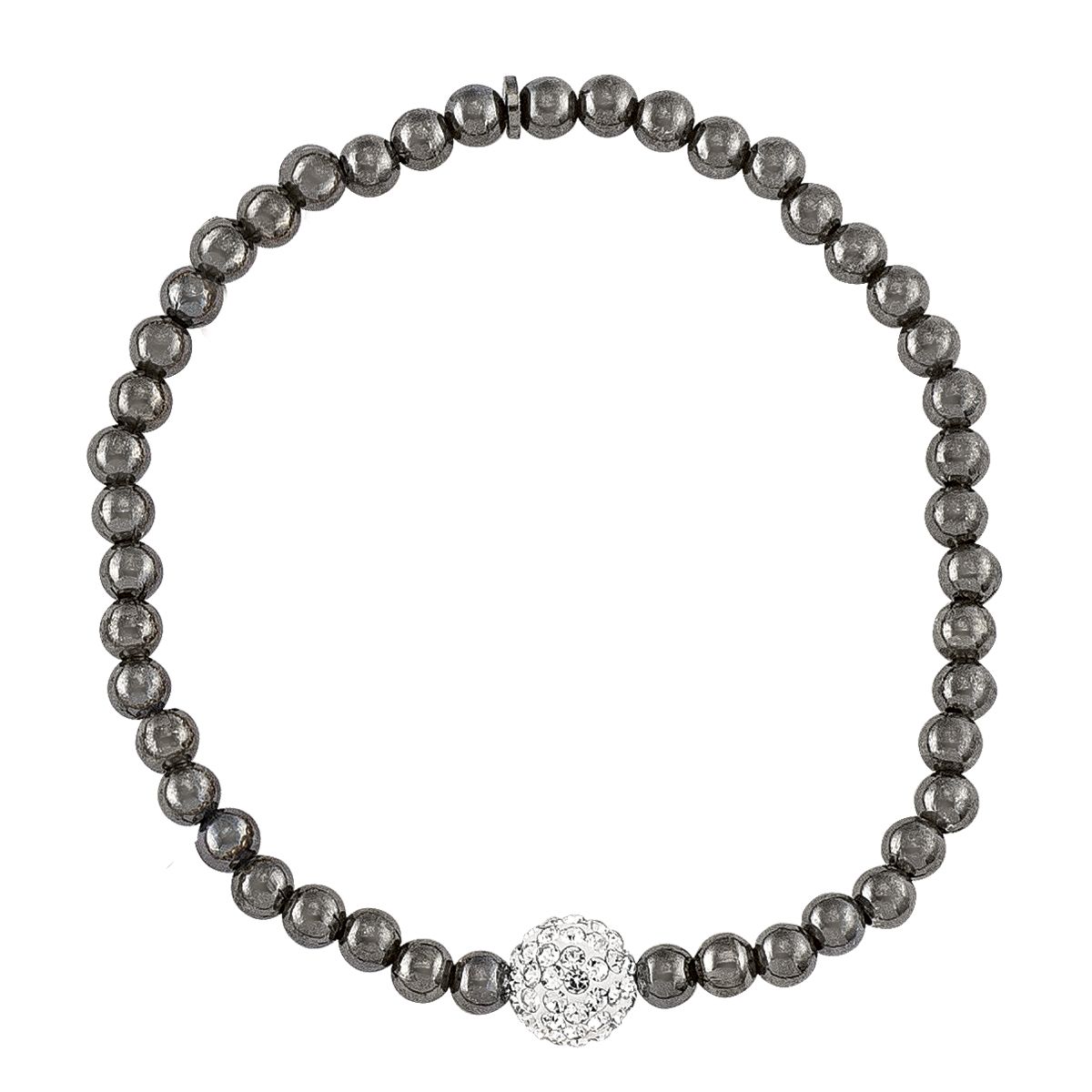 SILVER BALL BRACELET WITH C/Z BALL