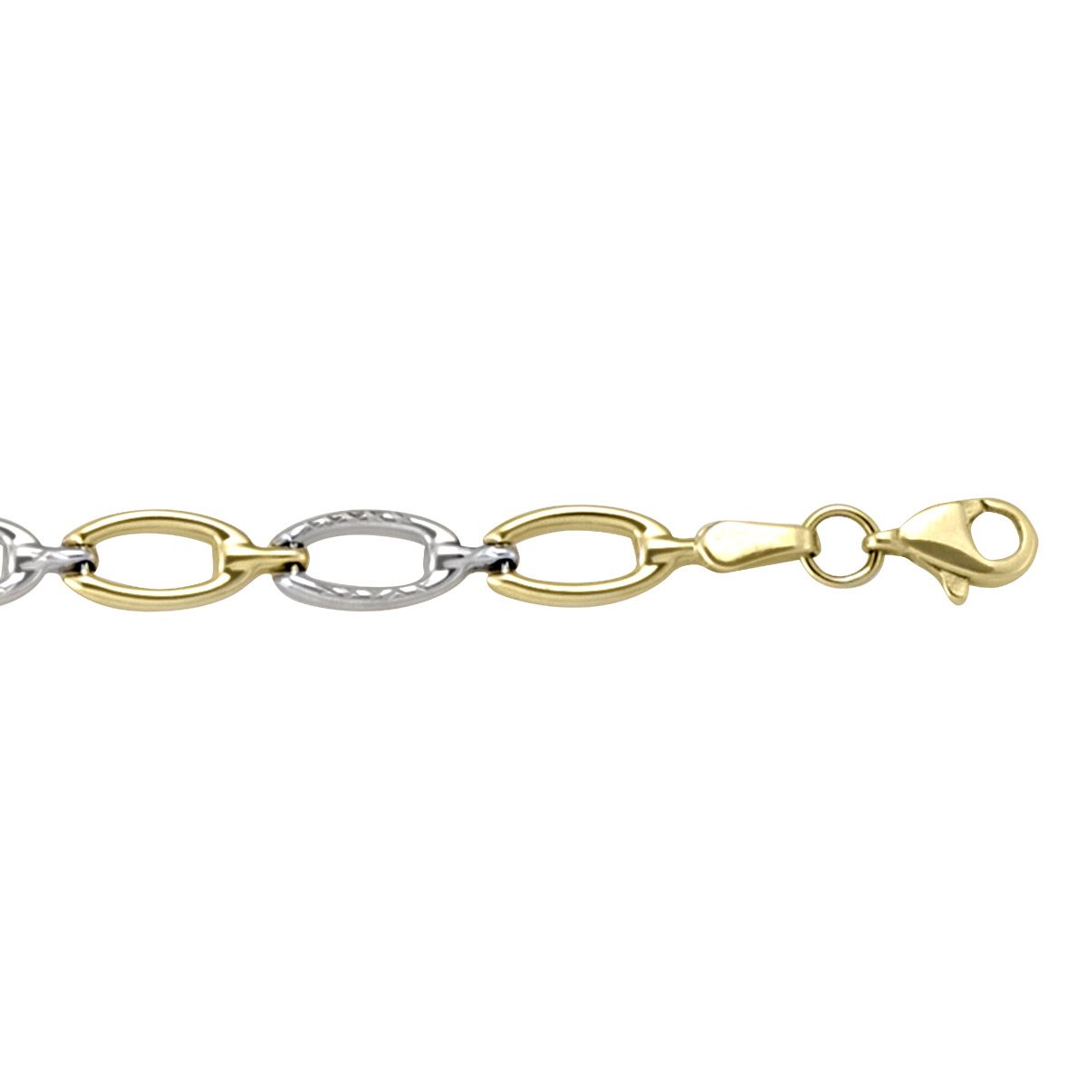 TRI COLOUR FANCY LINK BRACELET
