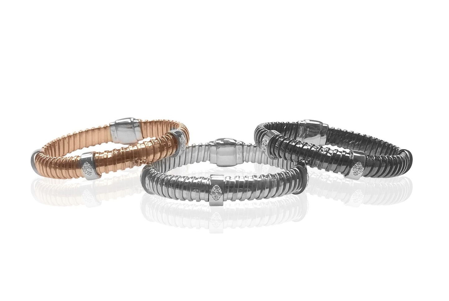 SILVER STRETCH MAGNATIC BRACELET