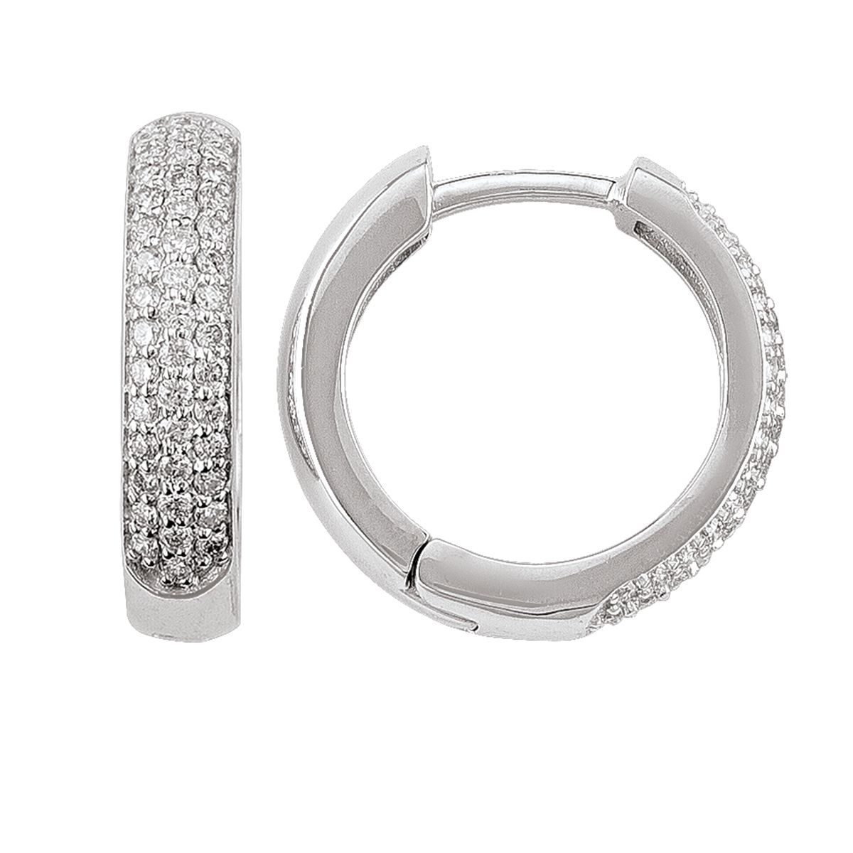DIAMOND HUGGIE HOOPS
