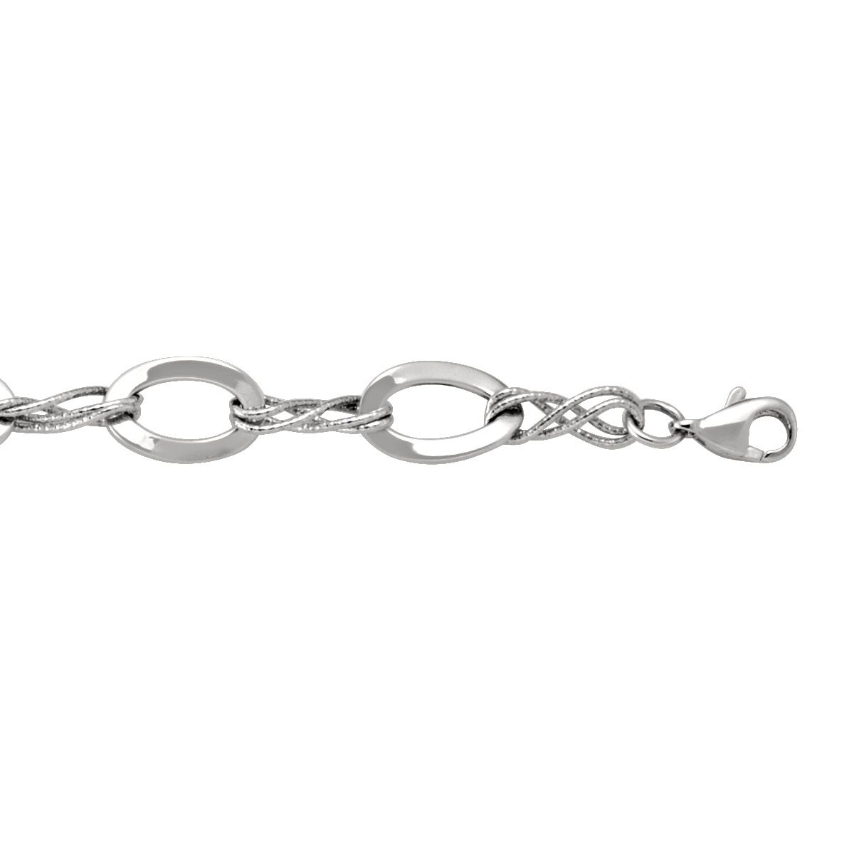 WHITE GOLD FANCY LINK BRACELET