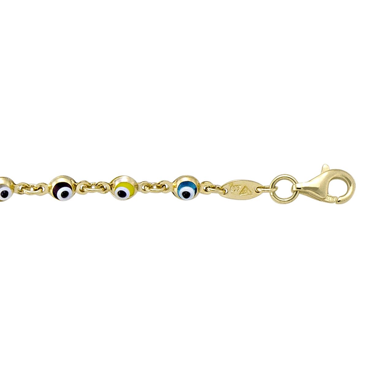 YELLOW GOLD EYE BRACELET