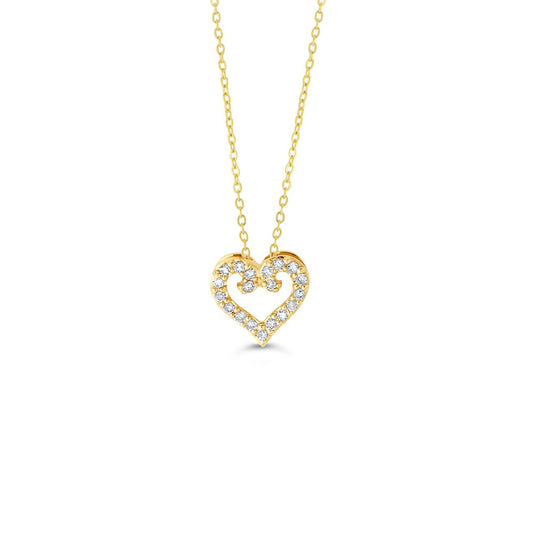 LOVE HEART DIAMOND PENDANT WITH CHAIN