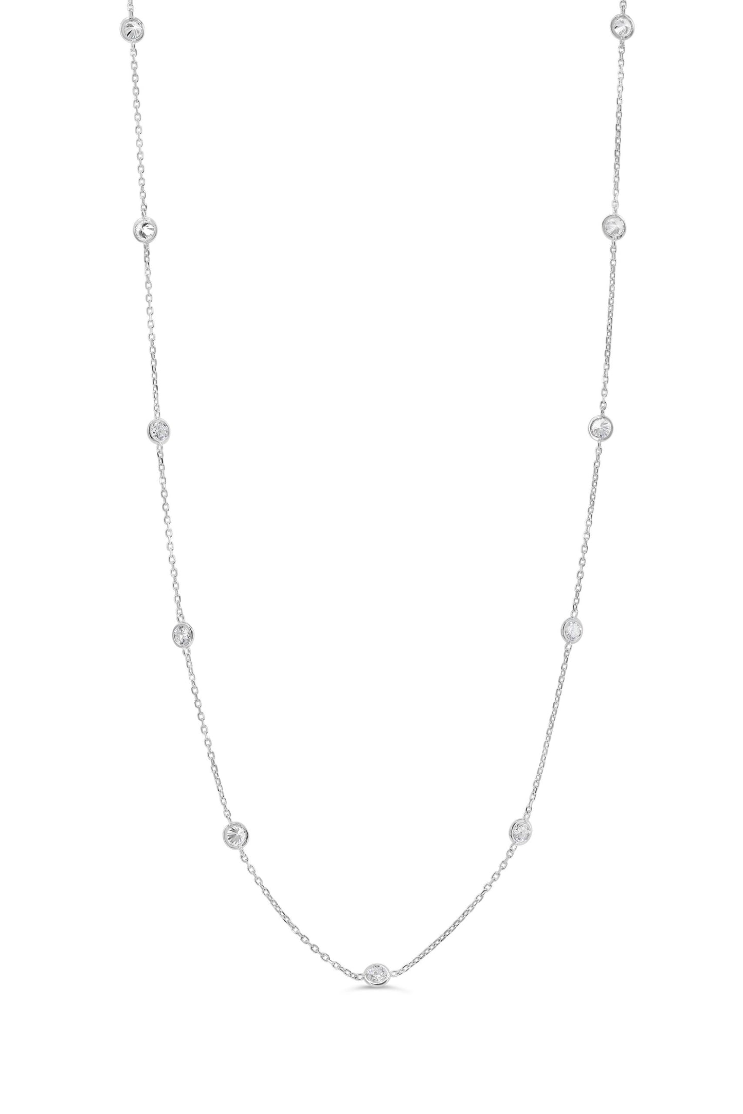 14K YELLOW GOLD LAB DIAMOND NECKLACE