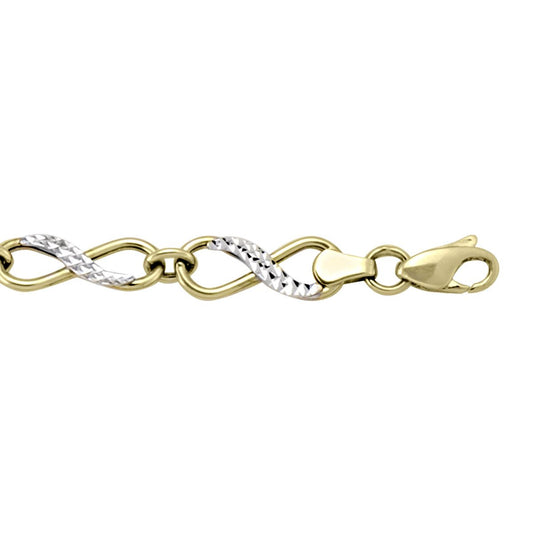 TWO TONE INFINITY LINK BRACELET