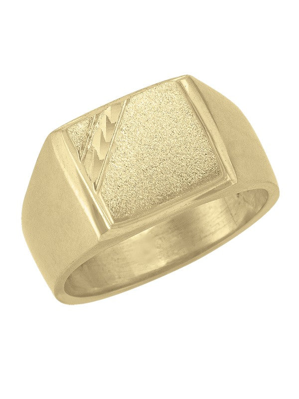 10K Yellow Gold Square Signet Ring