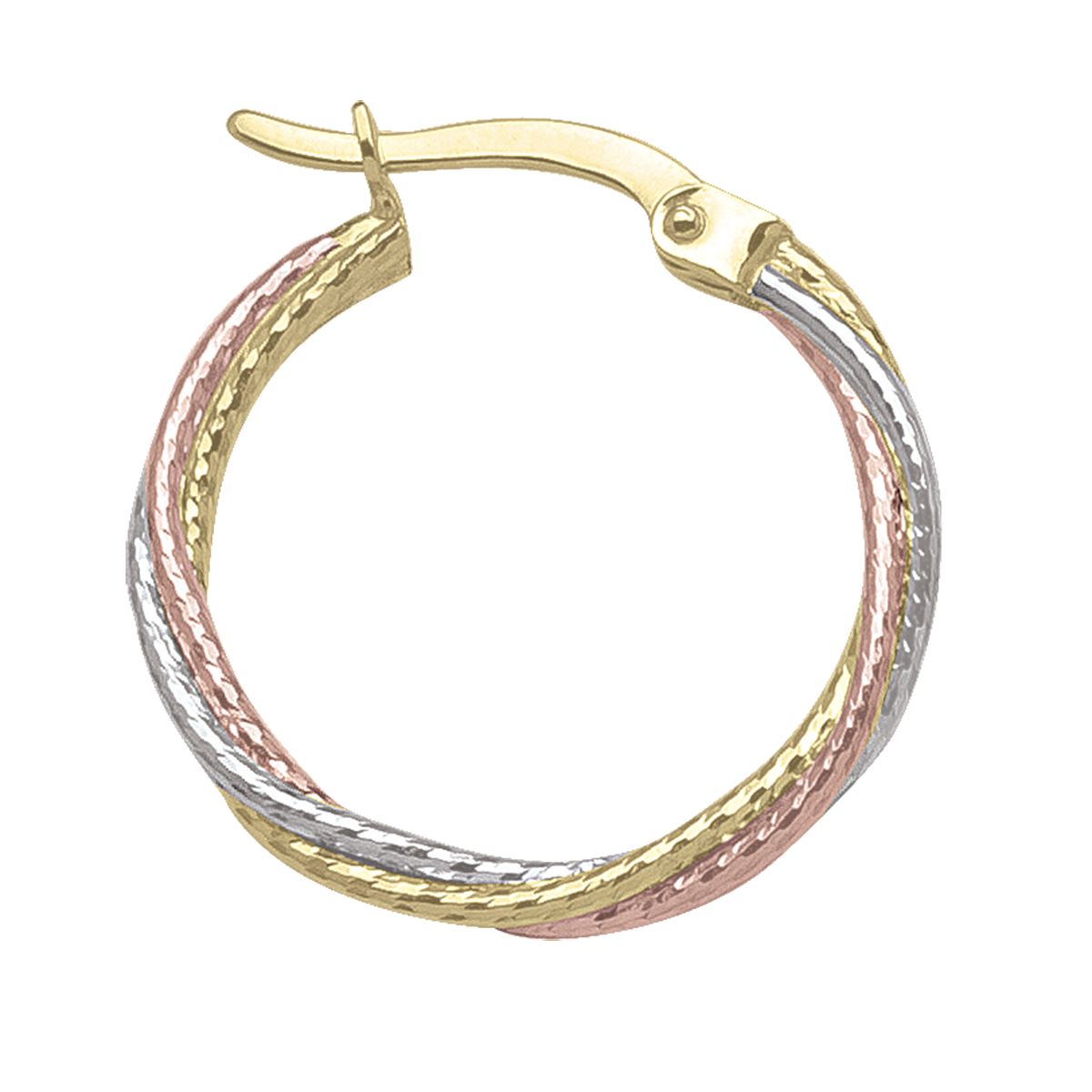 TRI COLOUR HOOP EARRING